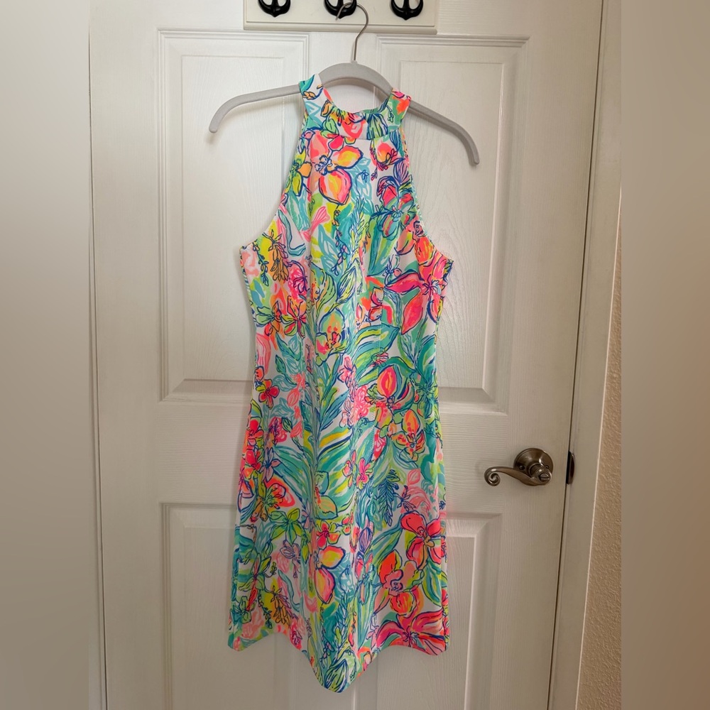 Lilly Pulitzer Krista Surf Gypsea Scuba Halter Neck Back-Zip